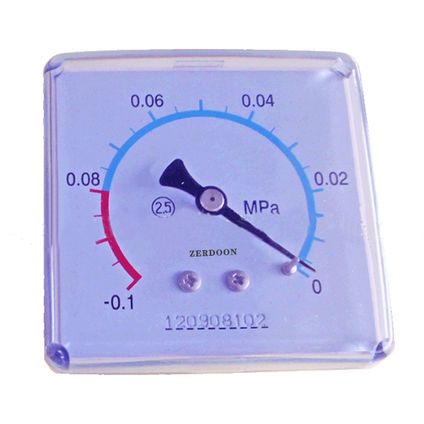 63x63mm正方形 负压真空压力表